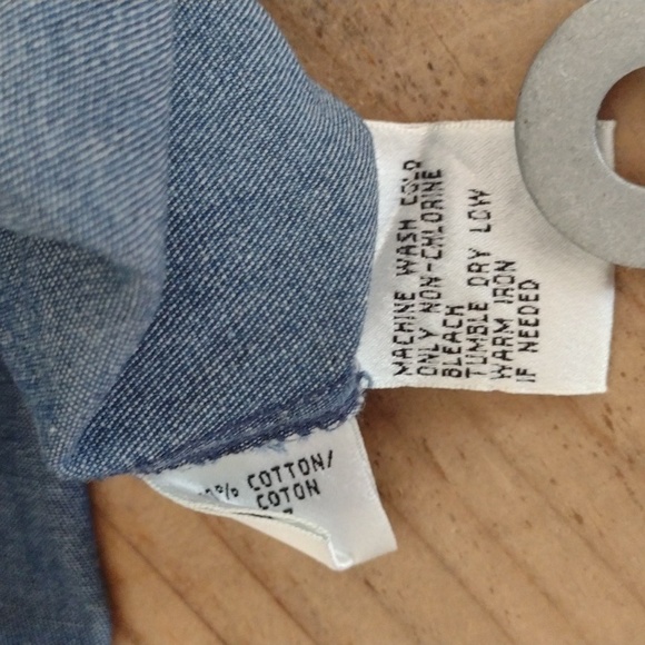 Talbots Petites Vintage Lightweight Denim Long Sleeve Shirt Dress Size 12p - Picture 8 of 13